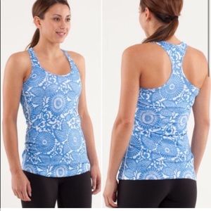 Lululemon | Blue & White Floral Cool Racerback